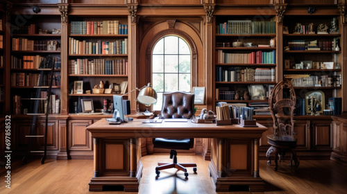 Scholar's Haven: The Grandeur of a Traditional Home Library
