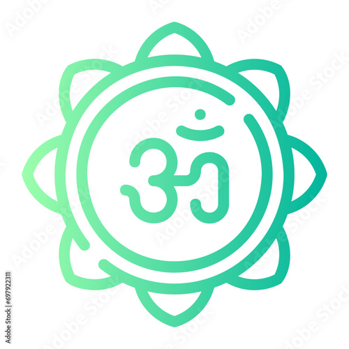 hinduism gradient icon