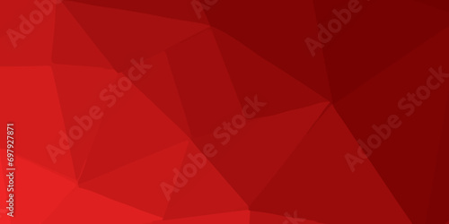 Red Abstract Low Poly with triangle shapes Design. Modern Green mosaic with textured overlap layer background. The background for the web site, the texture of triangulation.