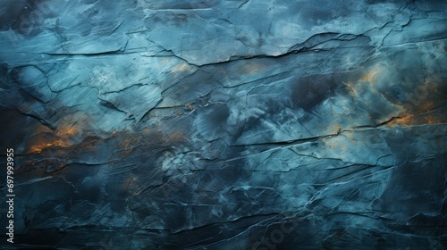 Close up of a rugged, cracked rocky surface. Jagged texture and variations in color