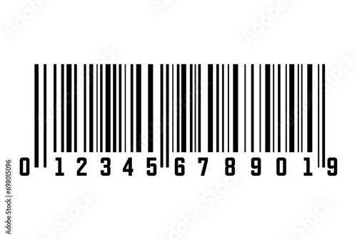 Barcode on transparent background. Bar code vector stock illustration