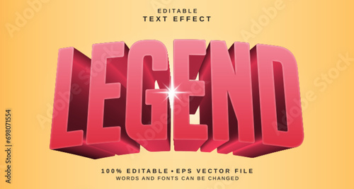 Editable text style effect - Legend text style theme.