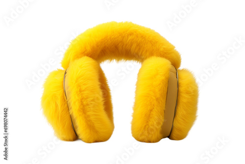 Yellow Bliss Ear Warmers on a transparent background