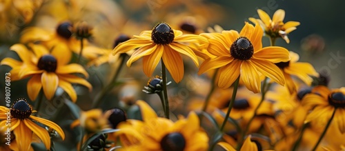 'Rudbeckia 'Goldsturm', commonly called Black eyed Susan, Gloriosa Daisy, or Yellow Ox Eye, in bloom.'