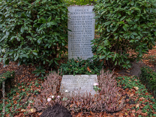 Grave of the Former Chancellor Helmut Schmidt and his Wife Loki Schmidt at Ohlsdorf