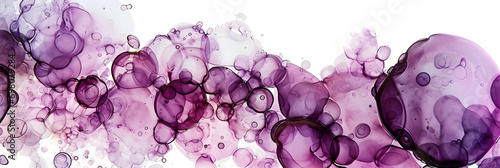 purple bubbles isolated on white background