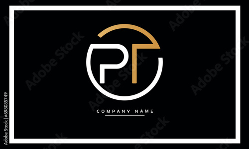 TP, PT, T, P Abstract Letters Logo Monogram