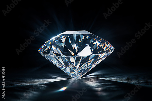 One big brilliant diamond on a dark