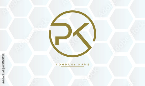 PK, KP, P, K Abstract Letters Logo Monogram
