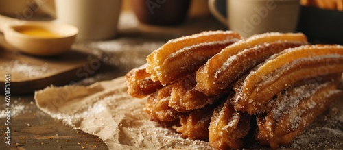 Churros are a popular sweet snack in Spain and Mexico, often eaten for breakfast or as a snack with hot beverages.