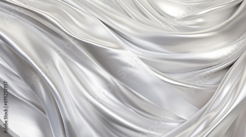  a close up of a white cloth with a very long line of folds in the center of the fabric, as well as the background.