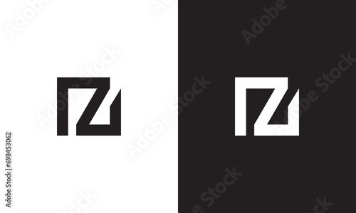 NZ logo, monogram unique logo, black and white logo, premium elegant logo, letter NZ Vector 