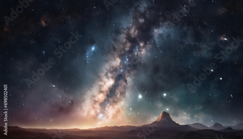 Quadro Celestiale- Un Cielo Avvincente con la Via Lattea sullo Sfondo