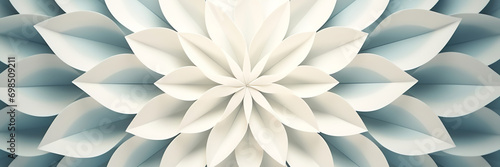 symmetrical white flower, AI generated
