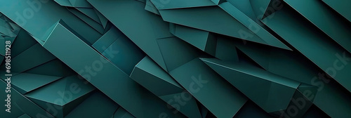 3d abstract geometric background, Abstract texture dark green background with triangles ,banner.Abstract green luxury background