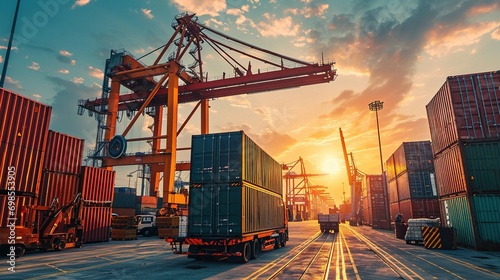 Control employees operate cranes, load intermediate container boxes, order trucks and move containers to maintain organisation, transport, import and export, and cargo freight logistics