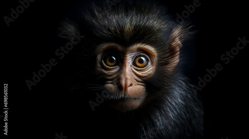 Monkey, Minimalistic Professional Portrait, Generative AI 