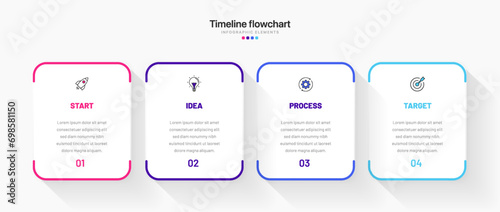 Timeline infographic design with 6 options or steps. Infographics for business concept. Can be used for presentations workflow layout, banner, process