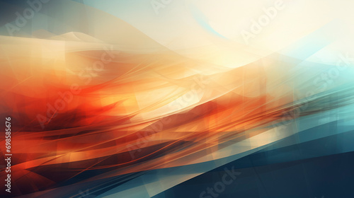 abstract orange background of digital effects, imagine waves and light bending at sunset with city vibes