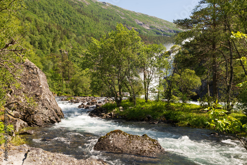 Husedalen, a valley on the western part of Hardangervidda and includes the lower part of the Kinsos valley, Ullensvang municipality, Vestland county. Kinso Riverr