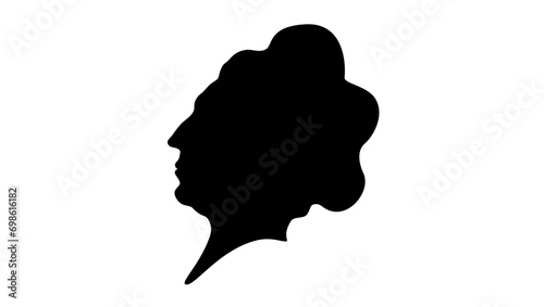 Princess Sophia of Gloucester, black isolated silhouette