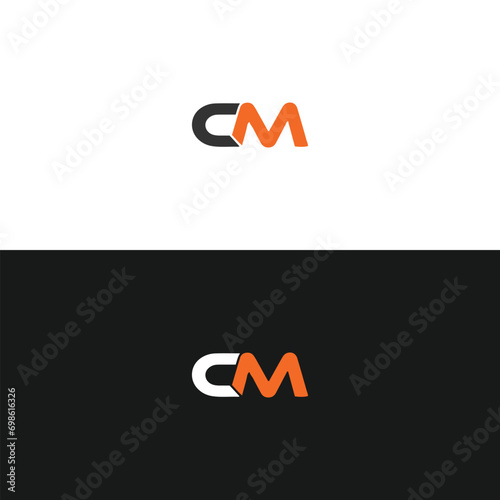 CM logo. C M design. White CM letter. CM, C M letter logo design. Initial letter CM linked circle uppercase monogram logo. C M letter logo vector design. 