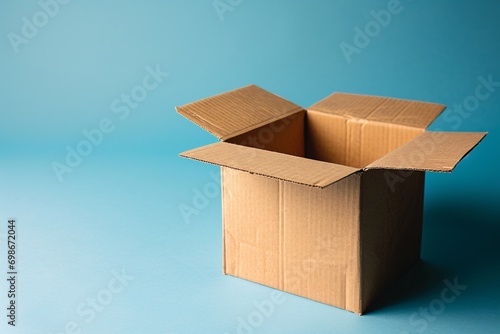 Brown Cardboard Box with Open Top