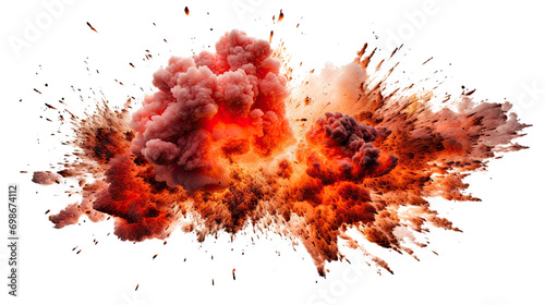 Explosions. Isolated on transparent background