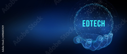 Business, Technology, Internet and network concept. E-learning Education Internet Technology Webinar Online Courses concept. 3d illustration