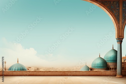 flat simple Islamic ornament background
