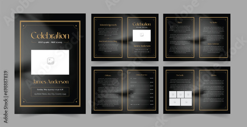 Funeral program template and Funeral ceremony design