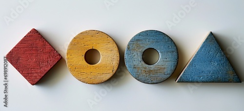 Three Wooden Disks with Holes