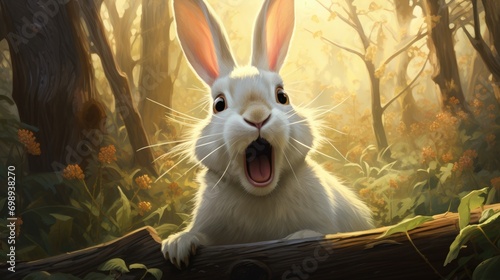 Surprised White Rabbit