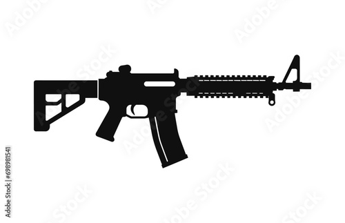 Weapon Silhouette black Vector Clipart isolated on a white background