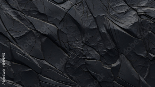 Volumetric rock texture with cracks Black stone background