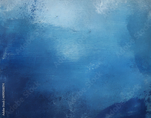 Blue grunge wall background or texture and gradients shadow on it