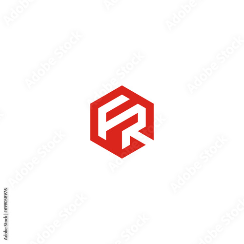 FR monogram logo inside red hexagon shape