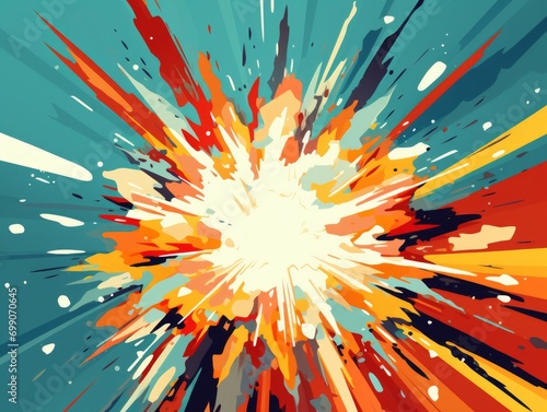 Grunge background with explosion. illustration. EPS10. Generative AI