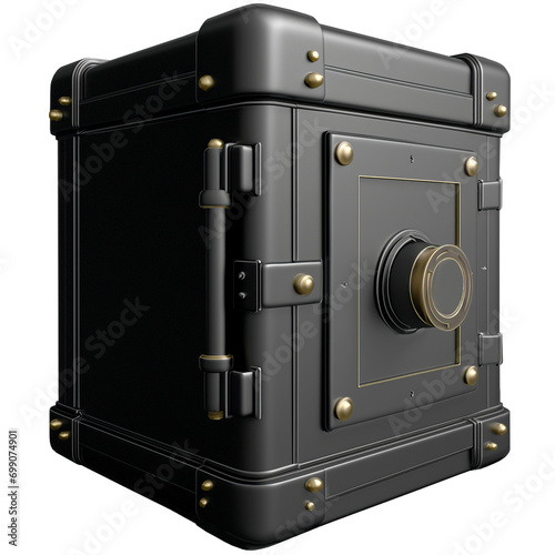 Antique safe box, 3d design. Suitable for financial and design elements