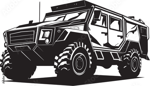 Pathfinder Recon Black 4x4 Emblem Tactical Rover Vector Black Logo Emblem