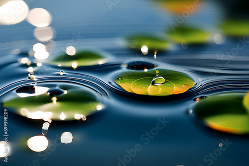 Water drops on a green leaf, international water day concept HD walpaper