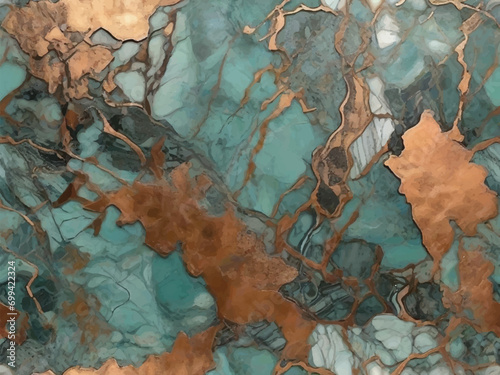 Aged Artistry: Weathered Copper Marble in Antique Grace
