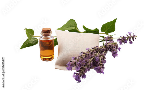 Experience the Dual Benefits of Aromatherapy and Insect Protection with Patchouli Oil Sachet on White or PNG Transparent Background