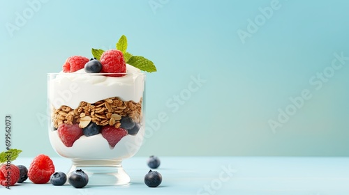 Yogurt Parfait Presentation. Generative AI