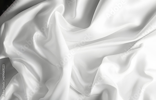 White silk texture luxurious satin for abstract background. beautiful white fabric