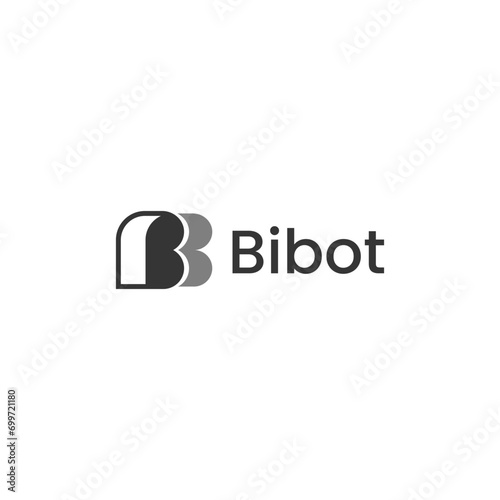 Monogram Letter B link logo design template for business