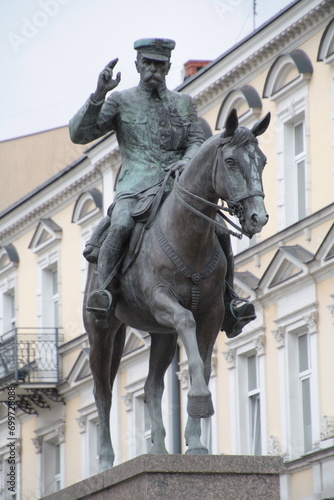 Monument to Marshal Józef Piłsudski in the city of Kielce, Poland.