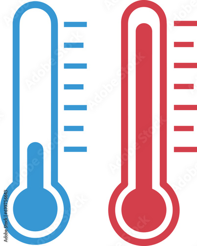 Medical thermometer icon with Mercury silhouette | temperature thermometer Vector