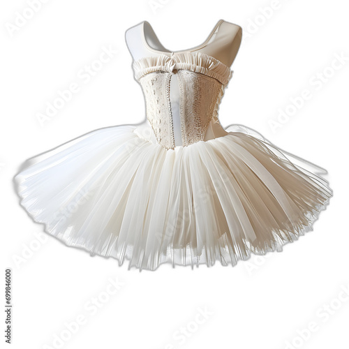 Ballet tutu isolated on transparent or white background, png 