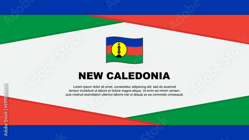 New Caledonia Flag Abstract Background Design Template. New Caledonia Independence Day Banner Cartoon Vector Illustration. Vector